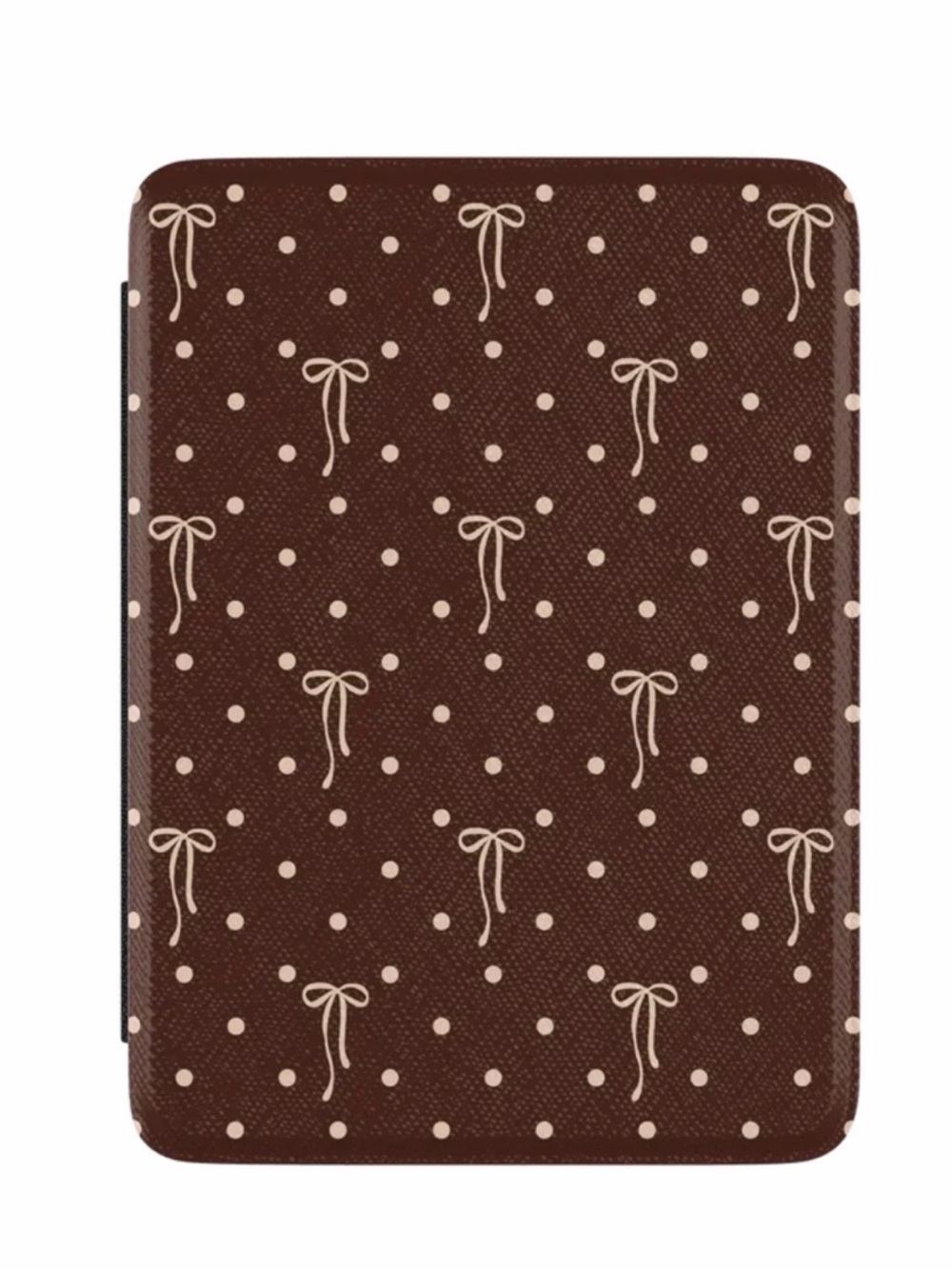 Teddy Bows Brown Polka Dot Kindle Case & Magnetic Bow Grip